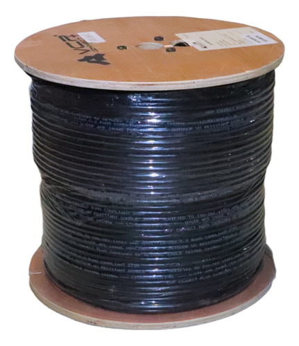 Cable U/utp Cat 5e -lcv5ecrm-mxdj- Exterior Ch Doble Negro 3