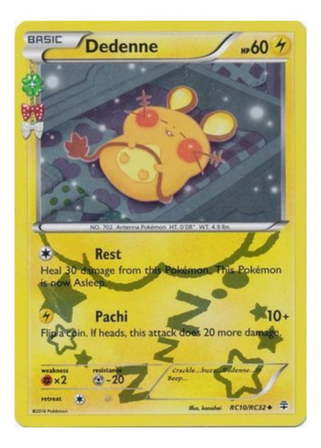 Pokémon Tcg: Dedenne Rc10/rc32 Generations (uncommon) Dedenne Inglés (Usado)