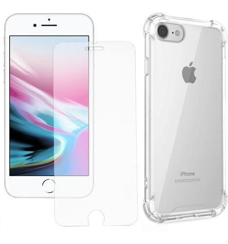 Protector Tpu Alto Impacto + Vidrio iPhone 7 Plus / 8 Plus ®