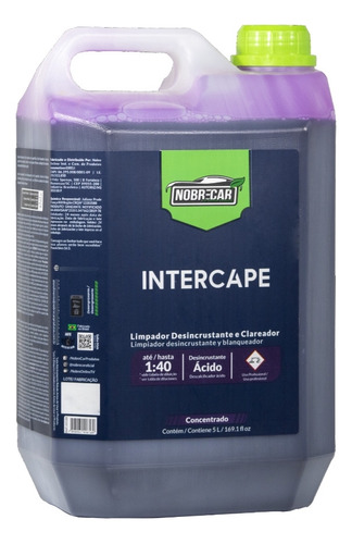 Intercape Desincrustante Acido Nobrecar Premium 5 Litros