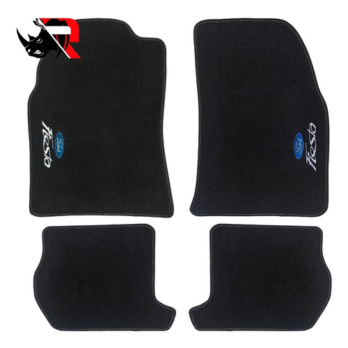 Imagen 1 de 5 de Tapetes Compatibles Con Fiesta Ford Azul - Blanco