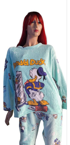 Pijama 2 Piezas Afelpado Personaje Dama