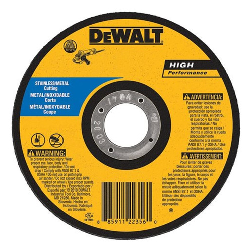 Disco De Corte Dewalt Dw8725s 2024 6 X\ .045 X 7/8