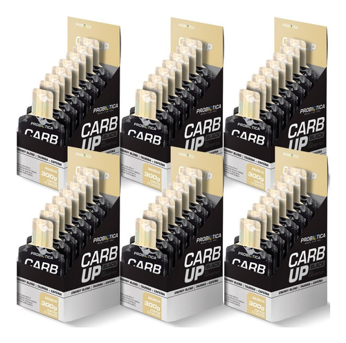 6x Gel Carb Up Black - Probiótica Caixa C/ 10un (60un)