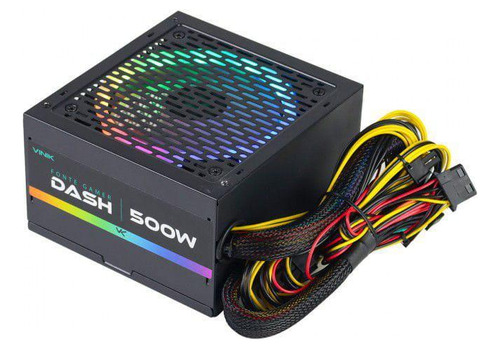 Fonte Gamer Dash 500w Preto Com Fan Led Rgb - Vfg500wpr