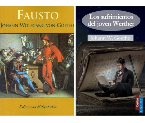 Lote X 2 Libros - Fausto + Sufrimientos - Goethe