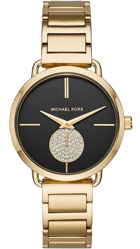 Reloj Michael Kors Portia Mk3788 Cara Negra P/ Dama E-watch