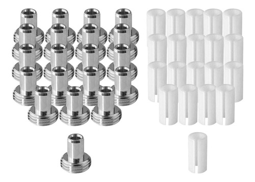 40x Conector De Adaptador De Metal De Núcleo De Manga De