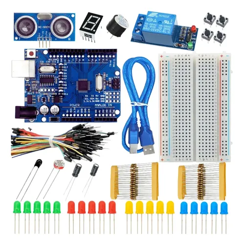 Kit Uno R3 Maker 100pcs Compativel Arduino + Ebook +tutorial | Frete grátis