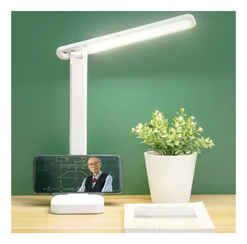 Lámpara De Mesa Con Carga Usb Y Enchufe De Doble Propósito,