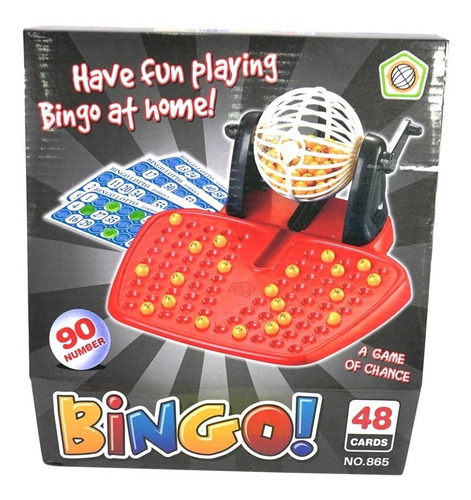 Bingo Lotto Niños Juego De Mesa Familiar Balotera 90 Números