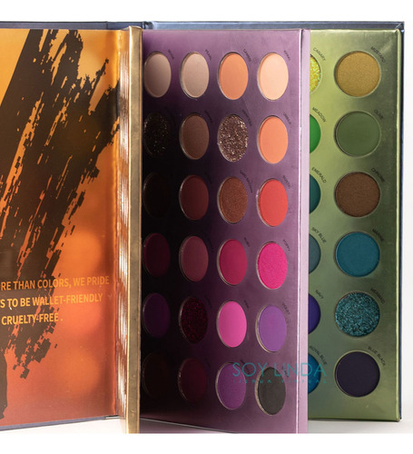 Paleta De 72 Sombras Colores Pigmentación Glitter Ojos Libro