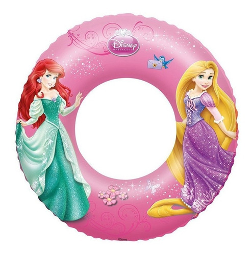 Salvavidas Aro Inflable Disney Princesas Bestway 56 Cm Rosa