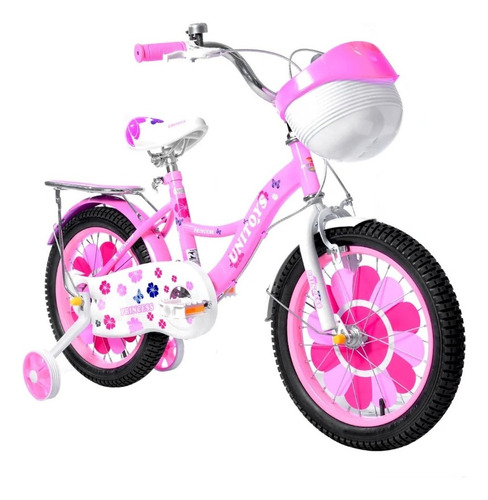 Bicicleta Aro 16 Rosa Infantil Feminina Princess Unitoys