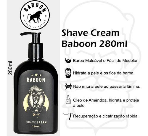 Kit 5 Shave Cream Baboon Rápido Com