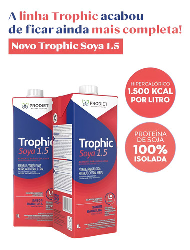 Trophic Soya 1.5 Baunilha 1 L Prodiet. Promoção Aproveite!!!