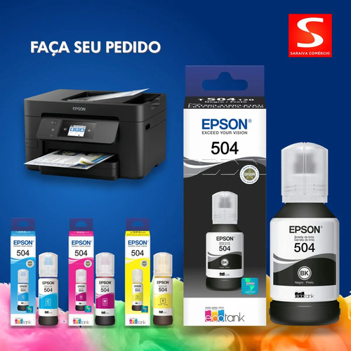 Kit 4 Refil Tinta T504 L4150 L4160 L6161 L6191 L6171 Colorid