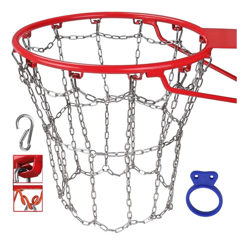 Red De Baloncesto, Cadena De Acero Inoxidable 304 Trenz...