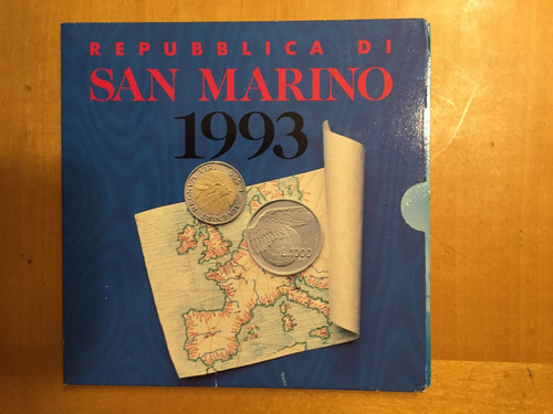 Snm-s18 Set 10 Monedas San Marino 1993 Unc-bu Fdc Plata Ayff