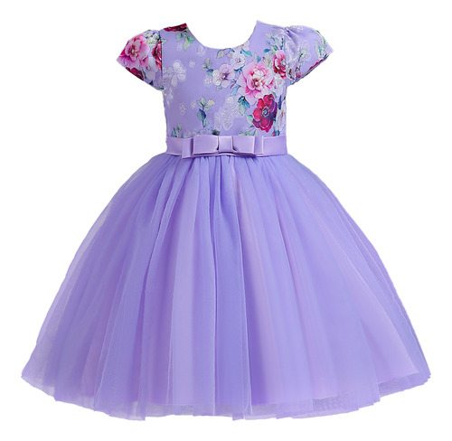 Precioso Vestido De Fiesta Infantil Rosa Para Niñas De 2 A 1