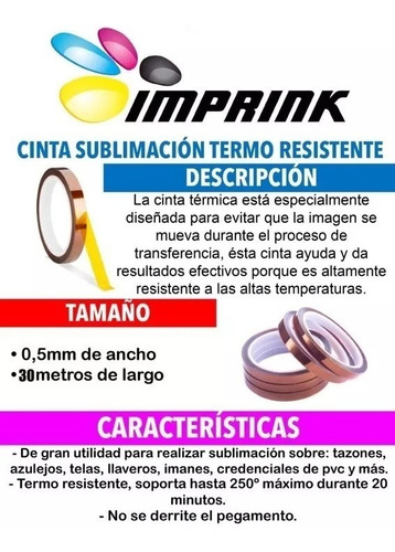 8 Cintas Termicas Sublimacion 5mm X 30metros Envio Incluido