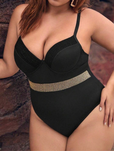 Mallas Importadas Talles Grandes Enterizas Modelos Exclusivo Faja Dorada 44/46