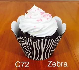 60 Wrappers Saia Para Cupcake Doce Festa Tema Safari Zebra