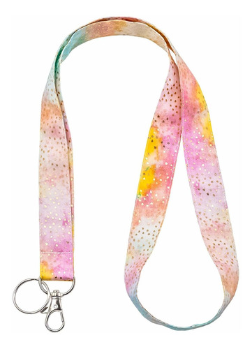 Rainbow Skinny Lanyard Fabric Estampado Fl Correa Para ...