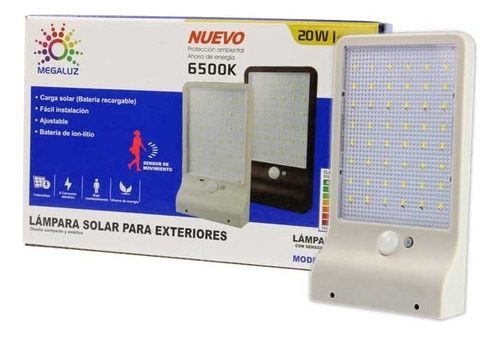 Lampara Solar Led 20w Sensor De Luz Antiagua