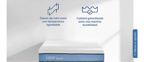 Como Nuevo Colchon Antiacaros Luuna Matrimonial  Cloud 