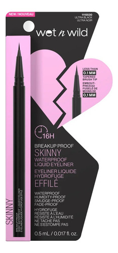 Breakup Proof Skinny Waterproof Liquid Eyeliner Color Negro