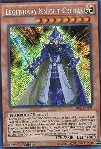 Caballero Legendario Sir Critias Secret Raro Yugioh