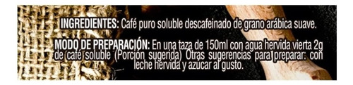 Café Descafeinado Soluble Colombiano Great Value 50 G