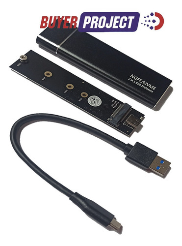 Imagen 2 de 4 de Case Enclosure 2 En 1 Discos Ssd M.2 Nvme, Sata Usb 3.0