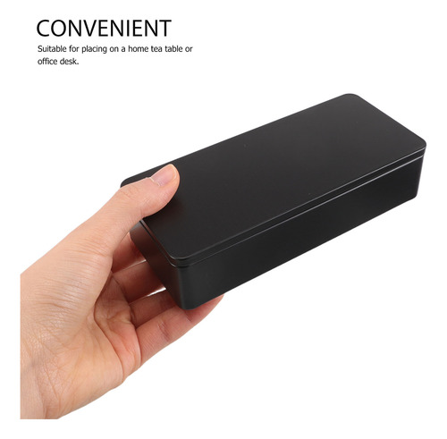 Caja Rectangular De Almacenamiento De Té De Hojalata De 4 Pi