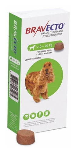 Bravecto Anti Pulgas Y Garrapatas 10 A 20 Kg