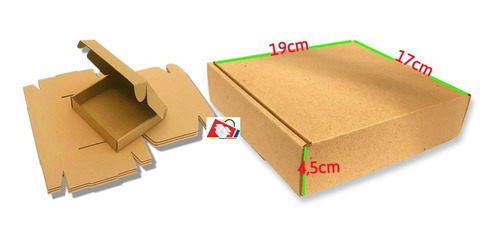 100 Cajas De Carton Micro Corrugado De 19 X 17 X 4,5 Cm