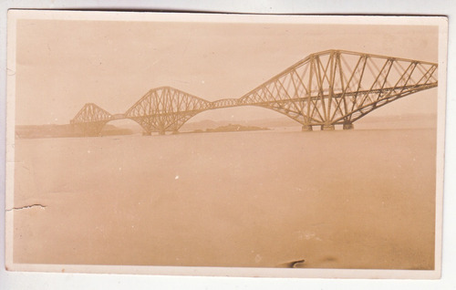 Antigua Fotografia Puente Ferroviario De Forth Escocia Uk