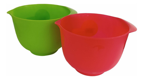 12 Bowls Mezcladores De Plastico 1.95 Litros Tazon 16.4cm