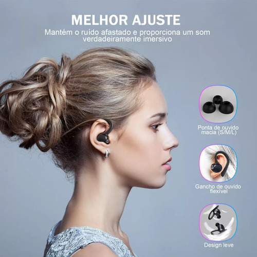 Fones de ouvido esportivos sem fio Bluetooth 5.2 da Mertto