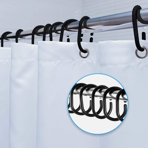 24 Paquetes De Ganchos De Plástico Para Cortinas De Ducha Pa