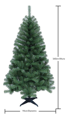 Árbol De Navidad Holiday Time Pvc Verde 1.6 M