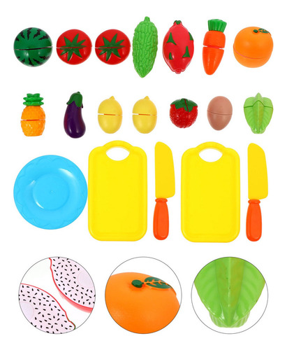 2 Conjuntos De Niño Frutas Y Verduras Juguetes De Corte De F