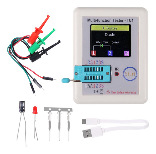 Probador Multifunción Tft Lcr-tc1 Para Transistor Esr Npn Pn