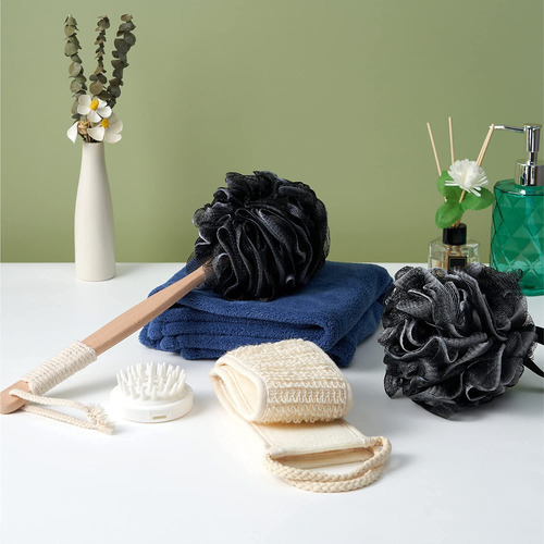 Juego De 8 Cepillos De Baño Luffa Esponja Natural Masajeador Color Nombre Del Diseño