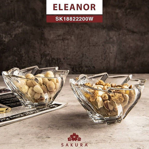 6 Dulceros Bombonera De Vidrio 300 Ml Eleanor Color Transparente