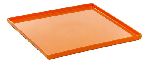 Prato Square Vemplast 13,5x13,5 Linha Tropical Cor Laranja