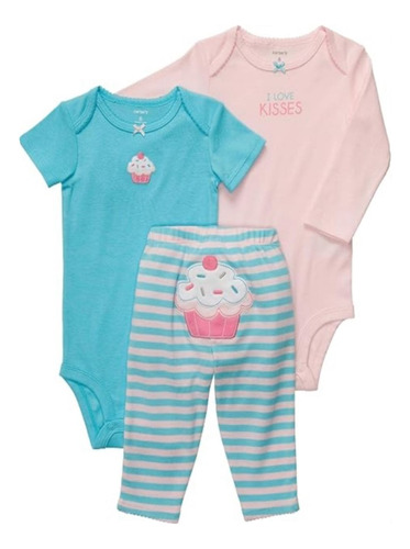 Conjunto Carters Niña 12 Meses X 3 Piezas