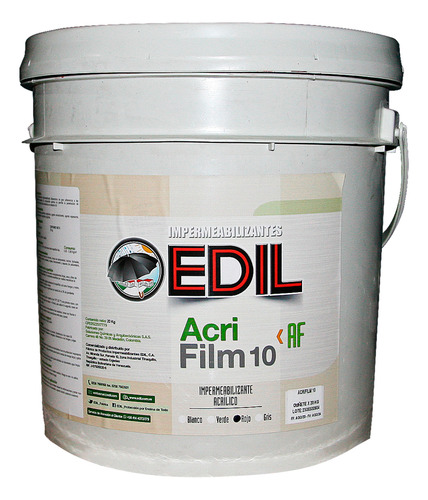 Acrifilm 10: Pintura Elastomérica, Roja, 4,5 Gal