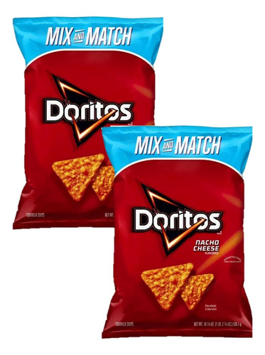 2 Bolsas De Doritos Nacho Cheese Mix And Match 520.9g C/u